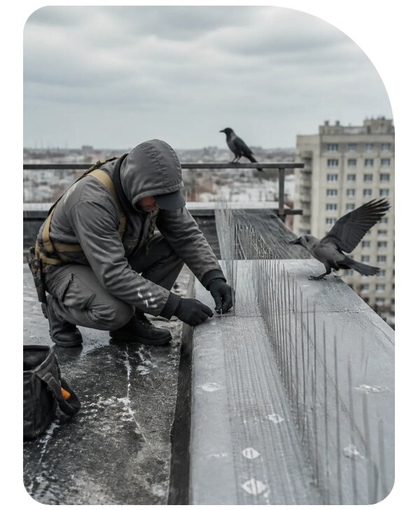 Защита от ворон под ключ в Лесозаводске по цене от 5169 р. | Сенат-Лсз